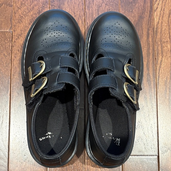 Dr. Martens Kids Size 2 Black Leather Mary Jane Shoes Buckle Strap for Uniform - Picture 6 of 9